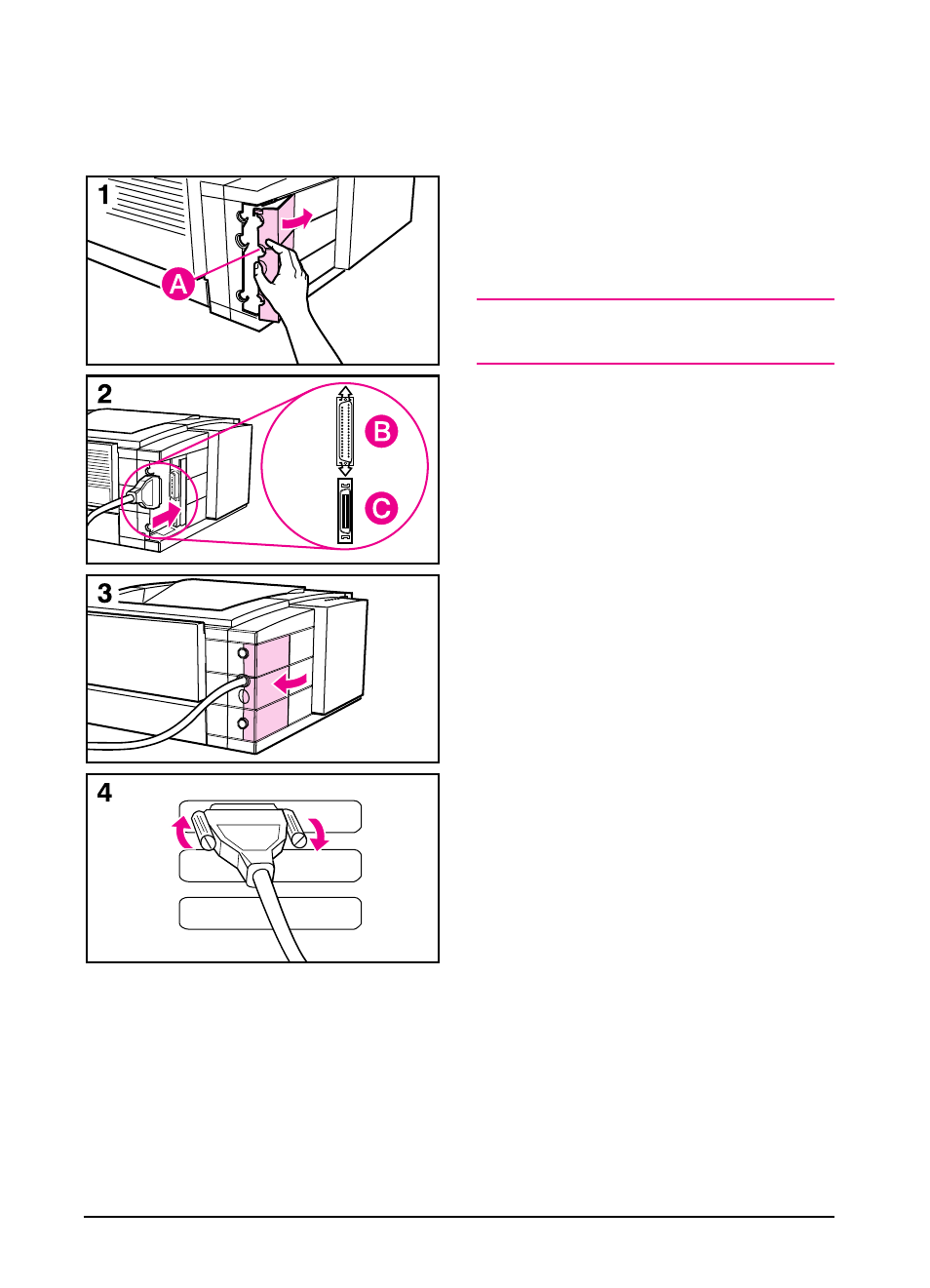 Attaching a parallel printer cable | HP LaserJet 6pmp Printer series User Manual | Page 19 / 142