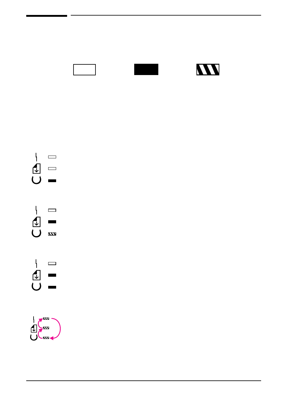 Light patterns, Top status panel light messages | HP LaserJet 6pmp Printer series User Manual | Page 35 / 142