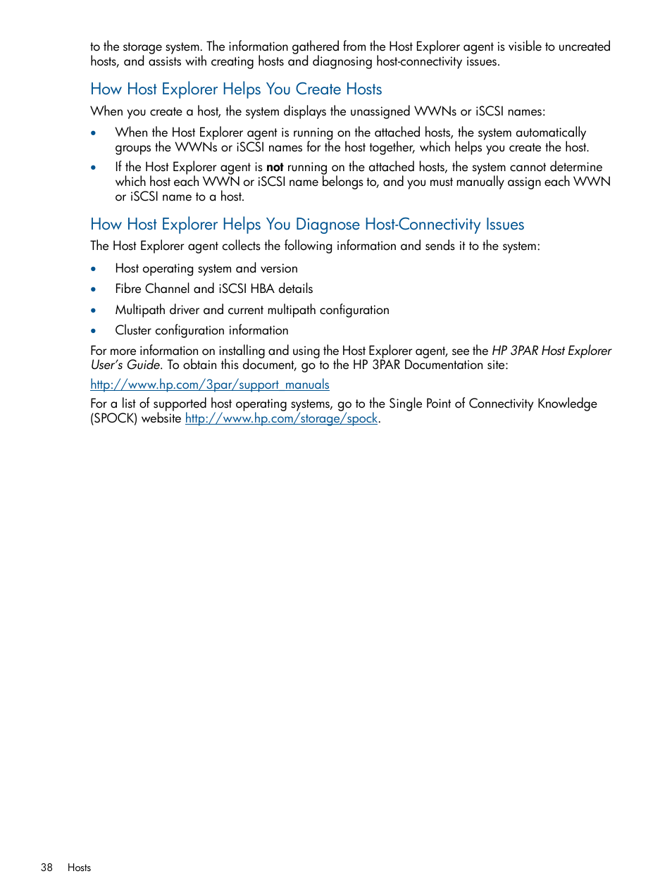 How host explorer helps you create hosts | HP 3PAR Operating System Software User Manual | Page 38 / 56