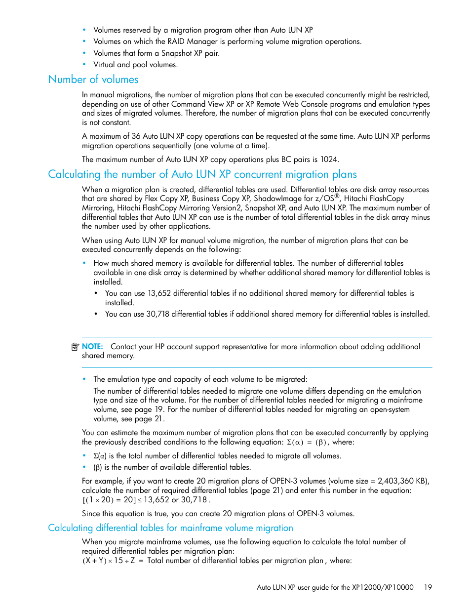 Number of volumes | HP StorageWorks XP Remote Web Console Software User Manual | Page 19 / 68