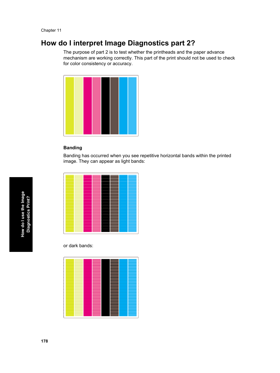 How do i interpret image diagnostics part 2 | HP Designjet 4000 Printer series User Manual | Page 180 / 268