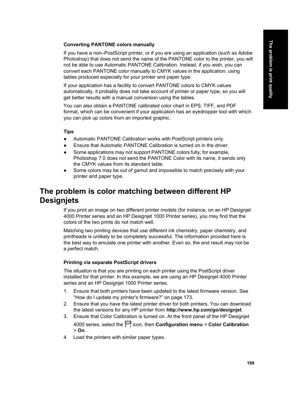HP Designjet 4000 Printer series User Manual | Page 201 / 268
