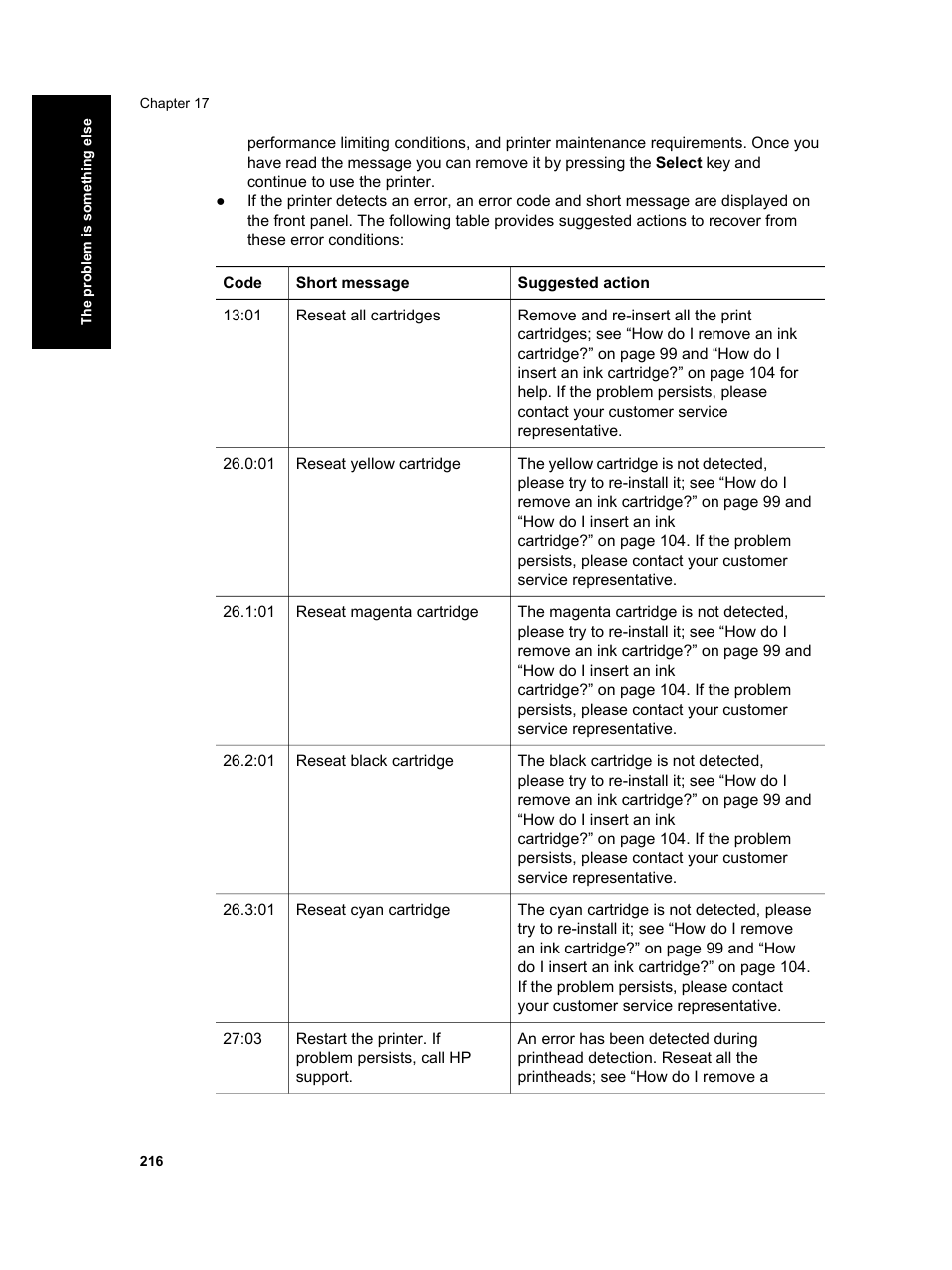 HP Designjet 4000 Printer series User Manual | Page 218 / 268