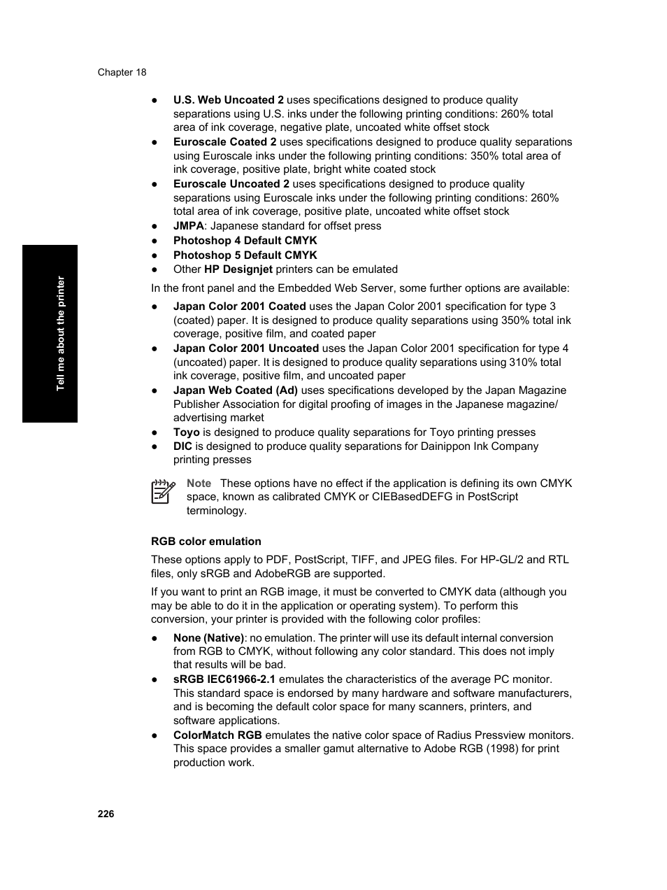 HP Designjet 4000 Printer series User Manual | Page 228 / 268