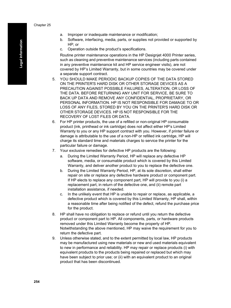 HP Designjet 4000 Printer series User Manual | Page 256 / 268