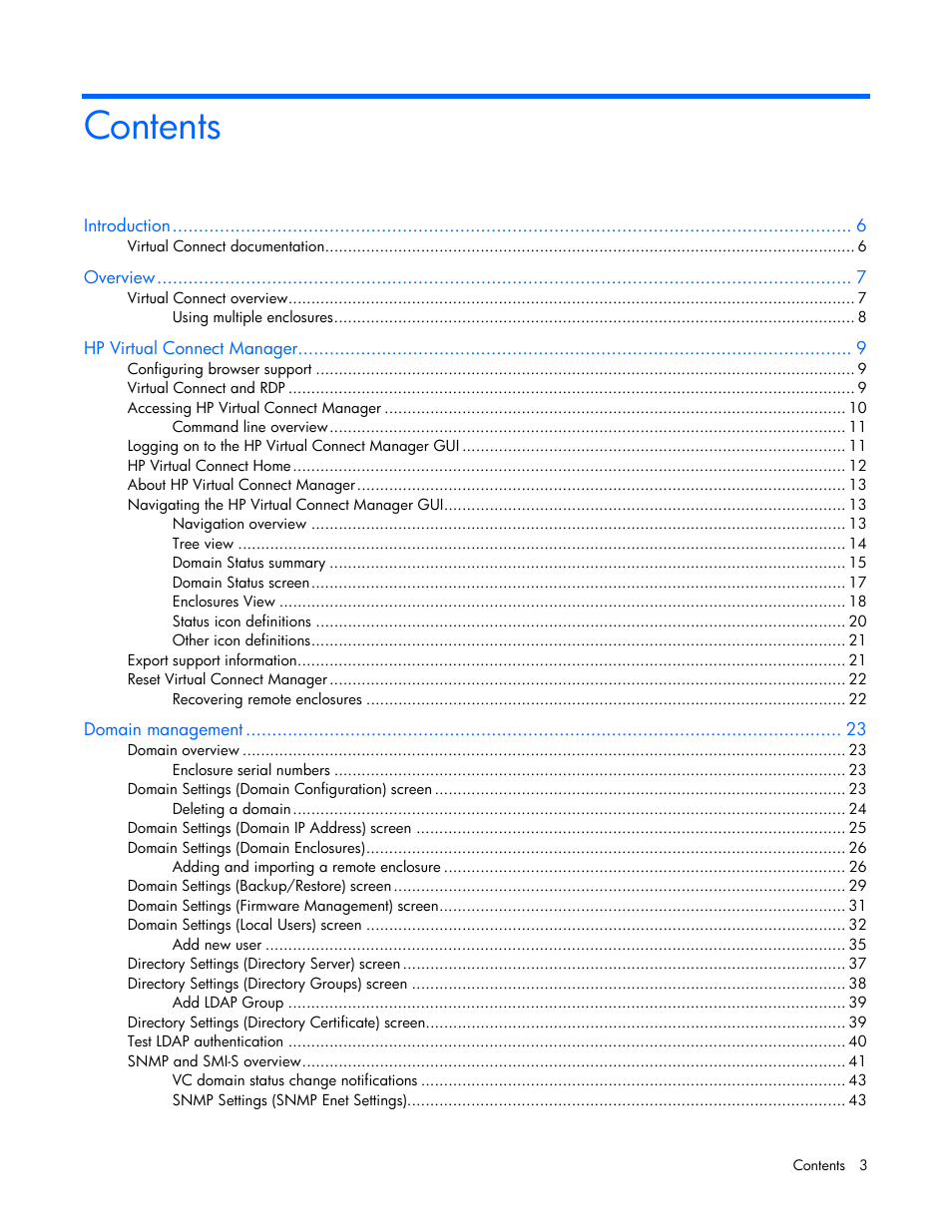 HP Virtual Connect 4Gb Fibre Channel Module for c-Class BladeSystem User Manual | Page 3 / 158