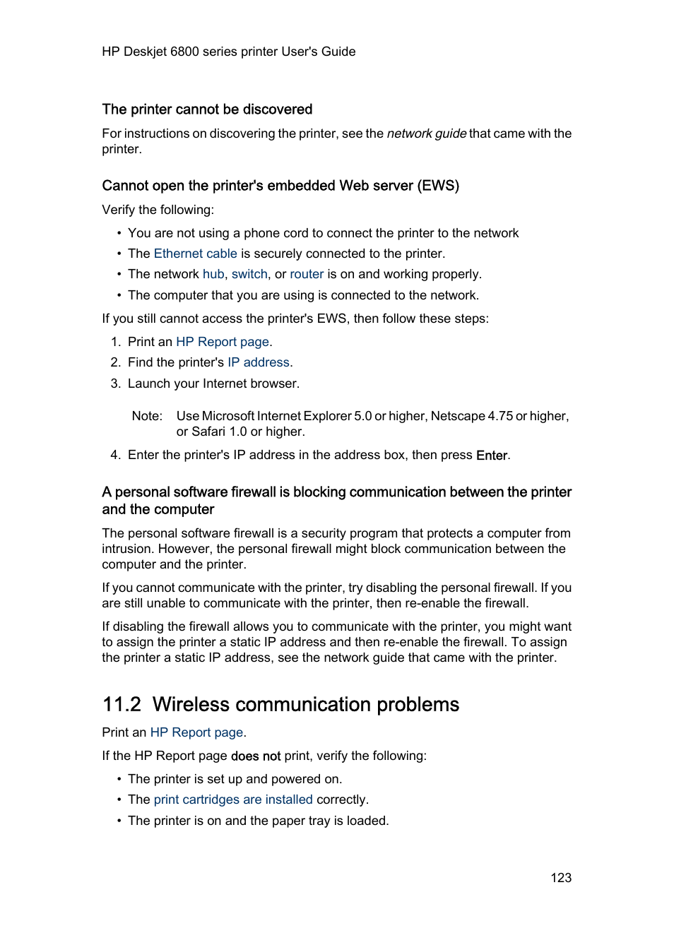 The printer cannot be discovered, 2 wireless communication problems, Troubleshooting | Wireless networking problems, Computer. follow these, Steps | HP Deskjet 6840 Color Inkjet Printer User Manual | Page 123 / 177