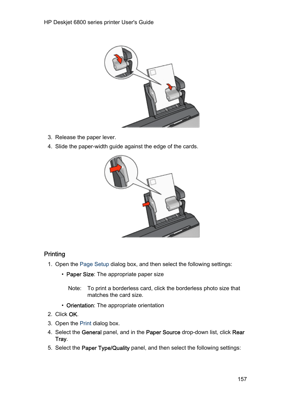 Printing | HP Deskjet 6840 Color Inkjet Printer User Manual | Page 157 / 177