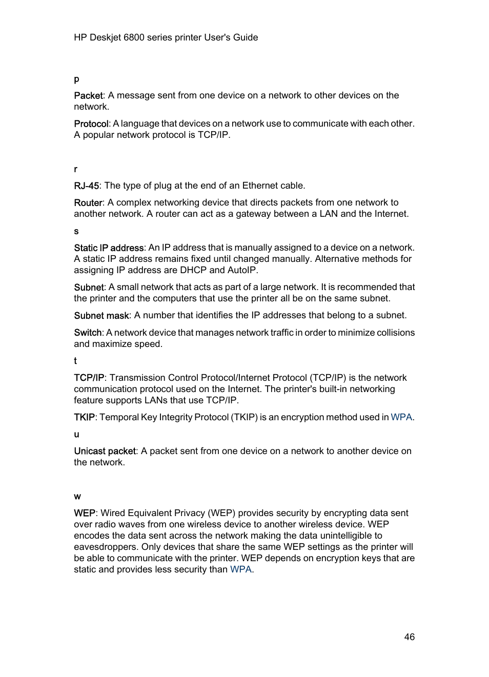 HP Deskjet 6840 Color Inkjet Printer User Manual | Page 46 / 177