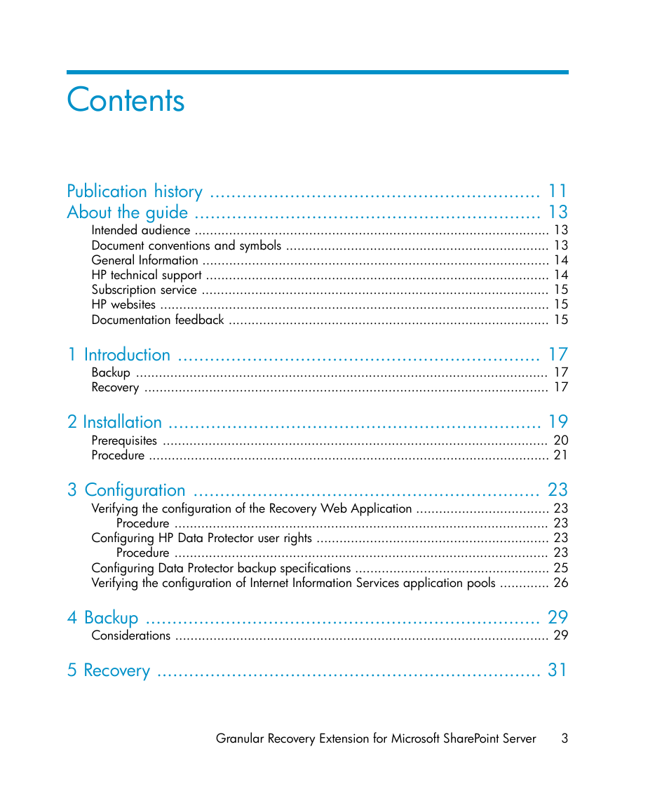 HP Data Protector V6.1x Software User Manual | Page 3 / 82