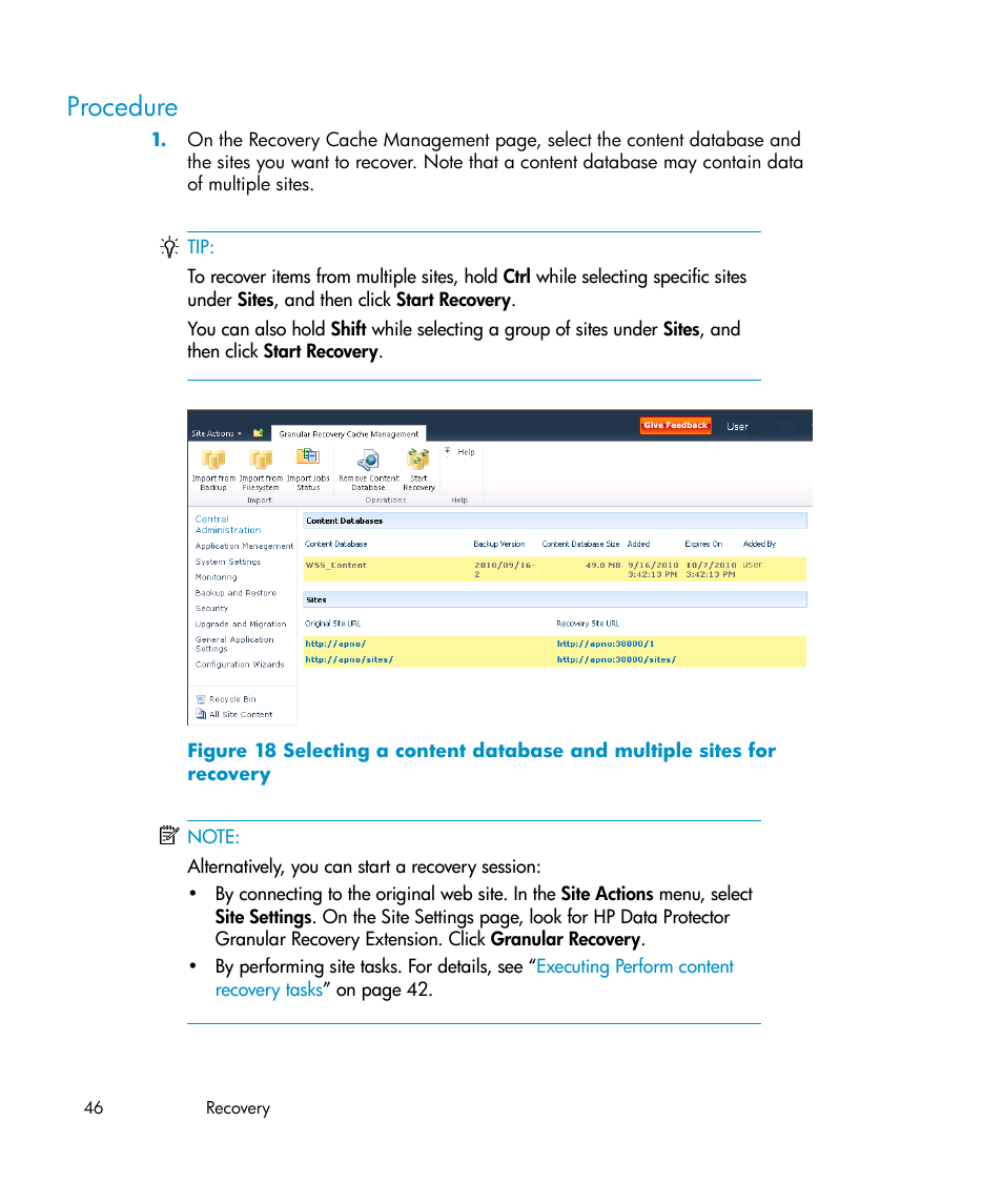 Procedure | HP Data Protector V6.1x Software User Manual | Page 46 / 82