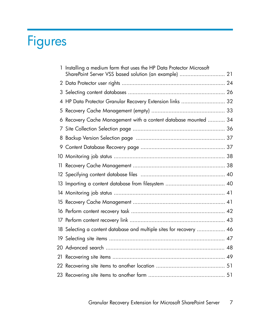 Figures | HP Data Protector V6.1x Software User Manual | Page 7 / 82