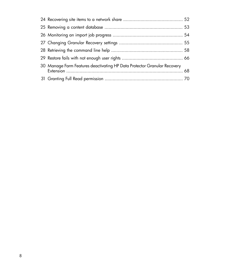 HP Data Protector V6.1x Software User Manual | Page 8 / 82