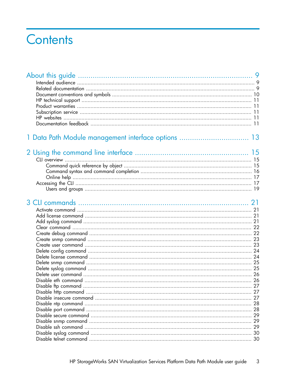 HP SAN Virtualization Services Platform User Manual | Page 3 / 92