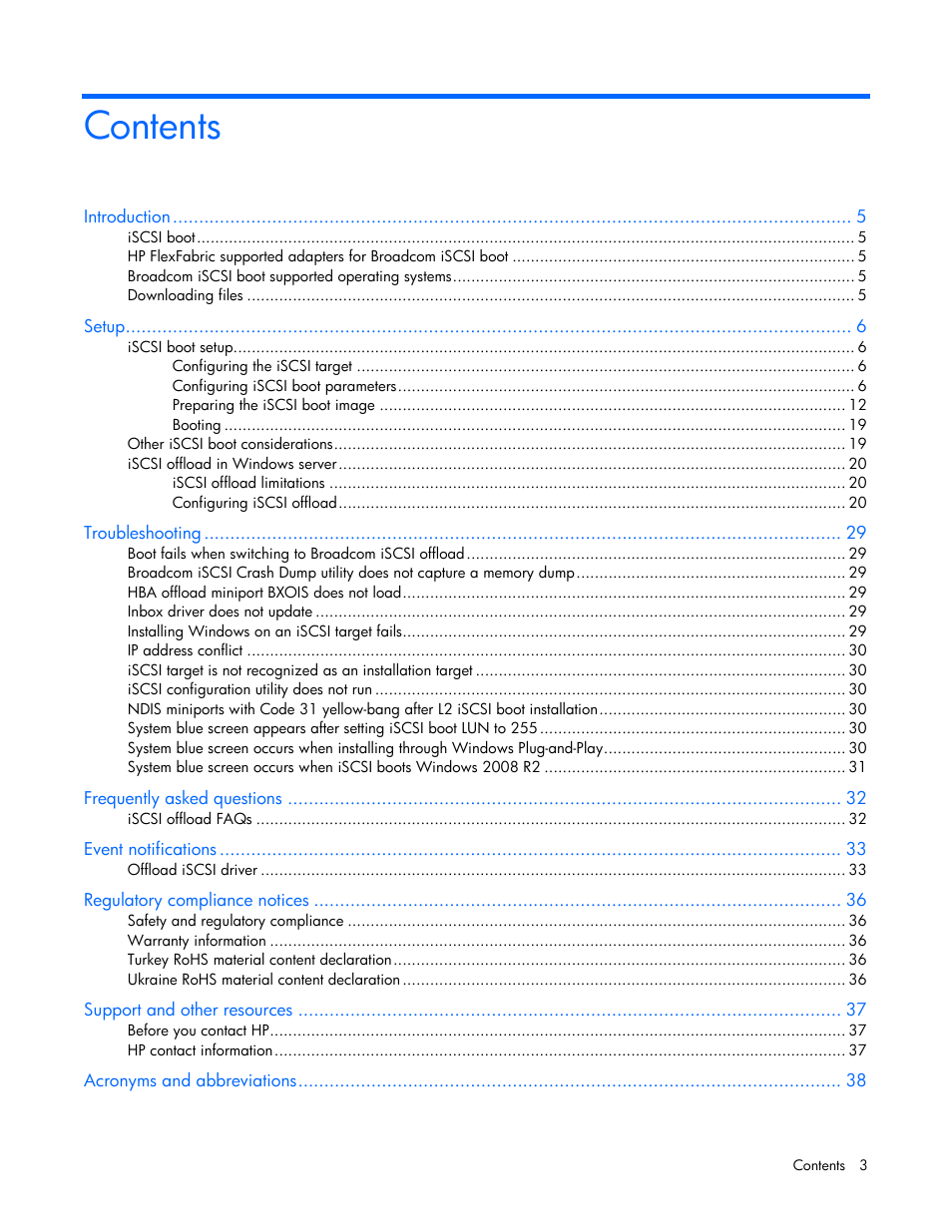 HP FlexFabric 10Gb 2-port 534FLR-SFP Adapter User Manual | Page 3 / 42