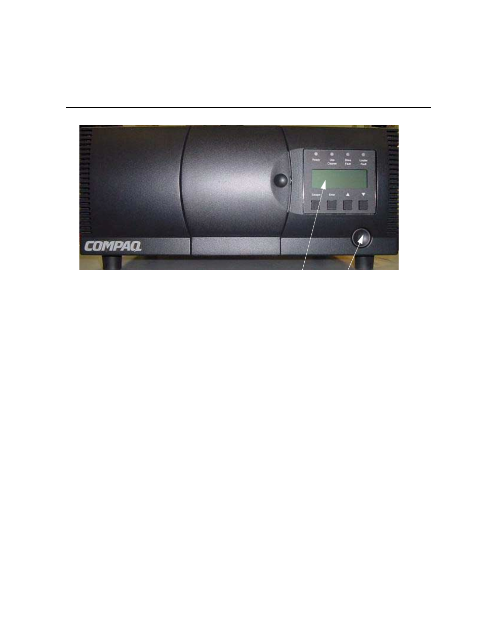 Front panel, Power switch, Magazine door | Figure 3-1, Front view of the 5258acl | HP Integrity NonStop H-Series User Manual | Page 30 / 68
