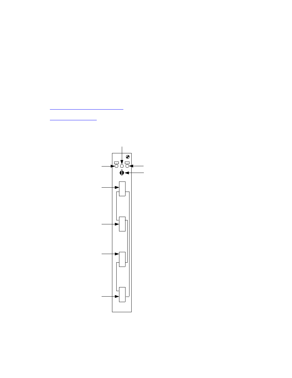 Switch card, Faceplate of a switch card | HP NonStop G-Series User Manual | Page 51 / 146