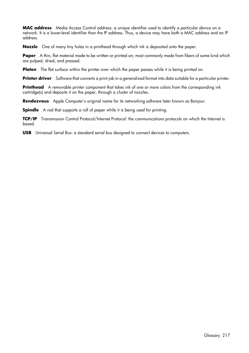 HP Designjet Z6100 Printer series User Manual | Page 229 / 232