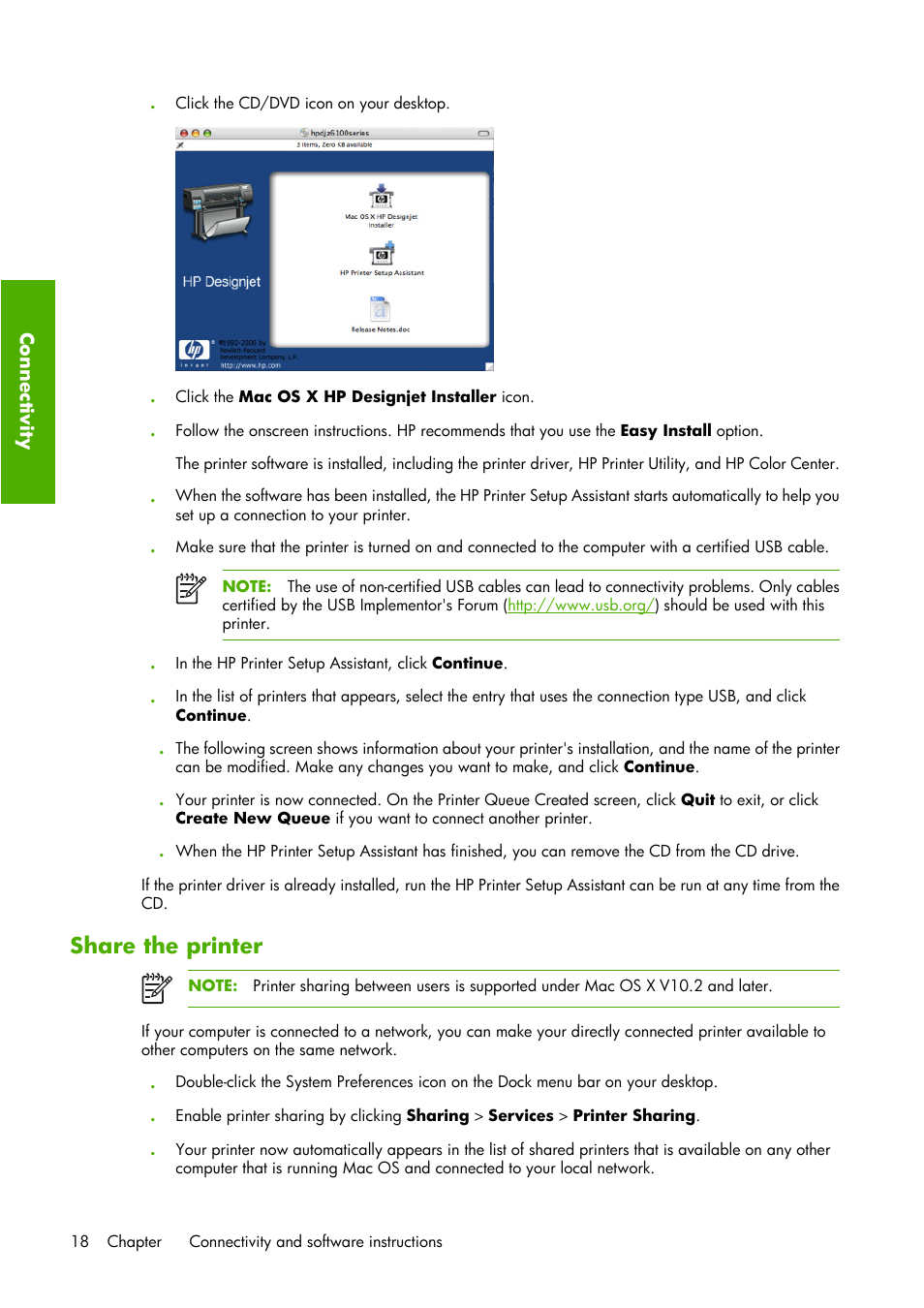 Share the printer | HP Designjet Z6100 Printer series User Manual | Page 30 / 232