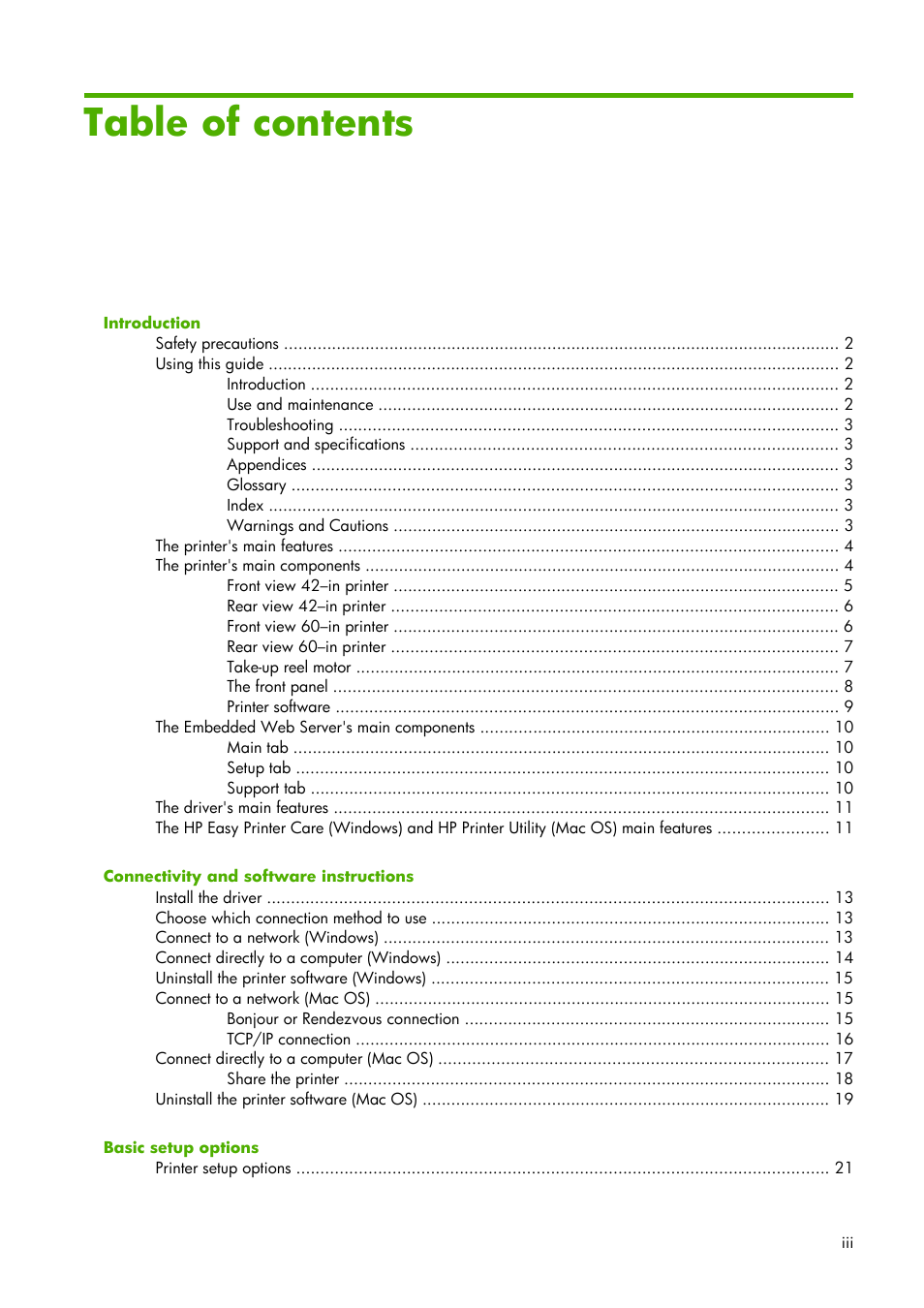 HP Designjet Z6100 Printer series User Manual | Page 5 / 232
