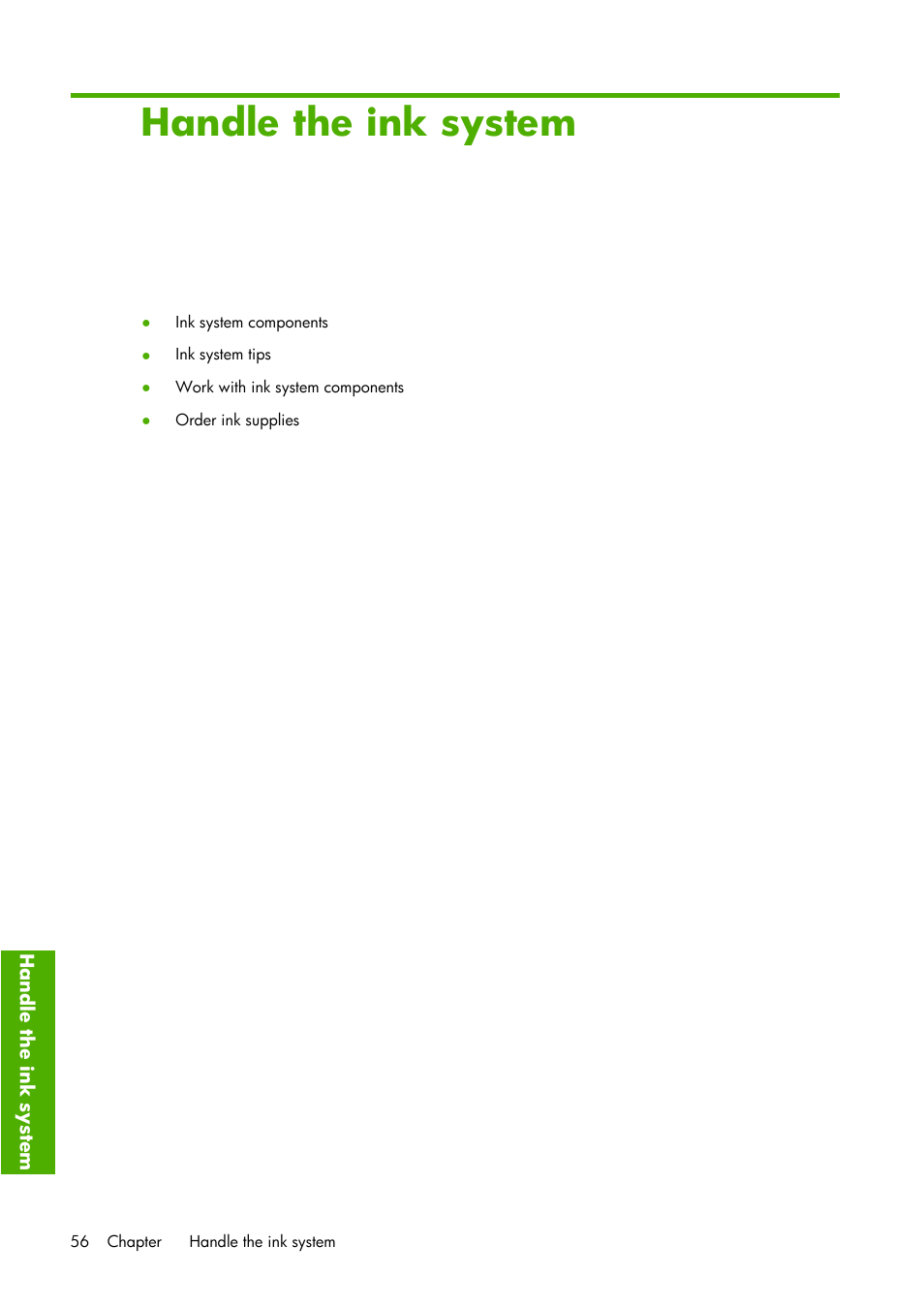 5handle the ink system | HP Designjet Z6100 Printer series User Manual | Page 68 / 232