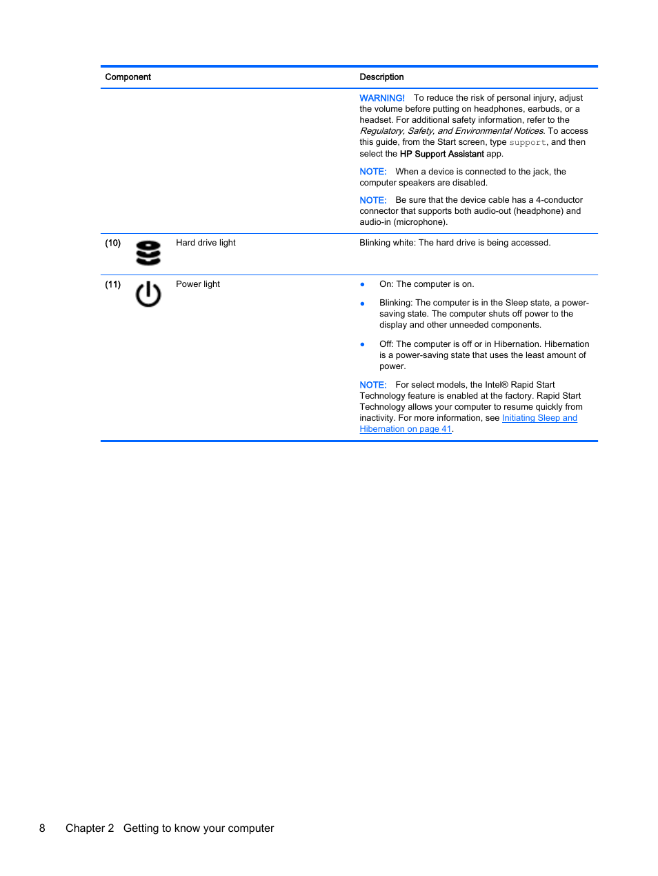 8chapter 2 getting to know your computer | HP 256 G3 Notebook PC User Manual | Page 18 / 79