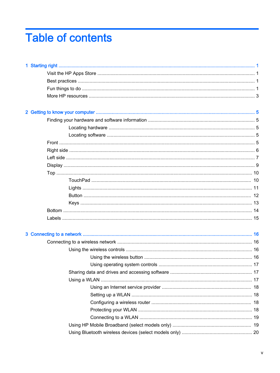 HP 256 G3 Notebook PC User Manual | Page 5 / 79