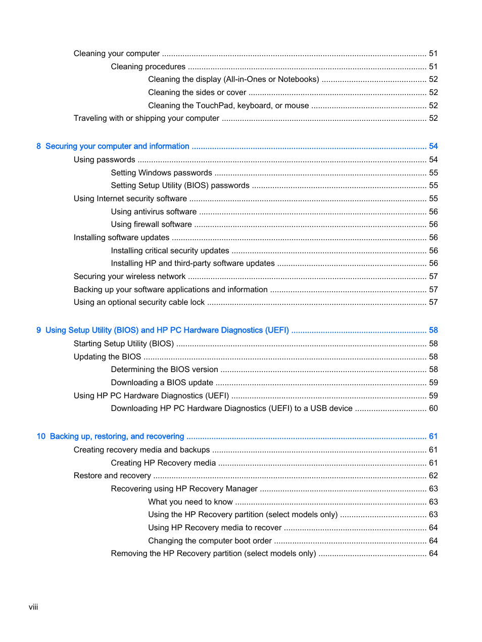 HP 256 G3 Notebook PC User Manual | Page 8 / 79