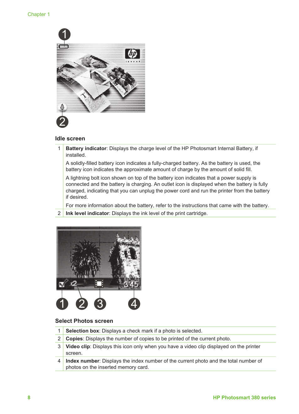 HP Photosmart 385 Compact Photo Printer User Manual | Page 14 / 75