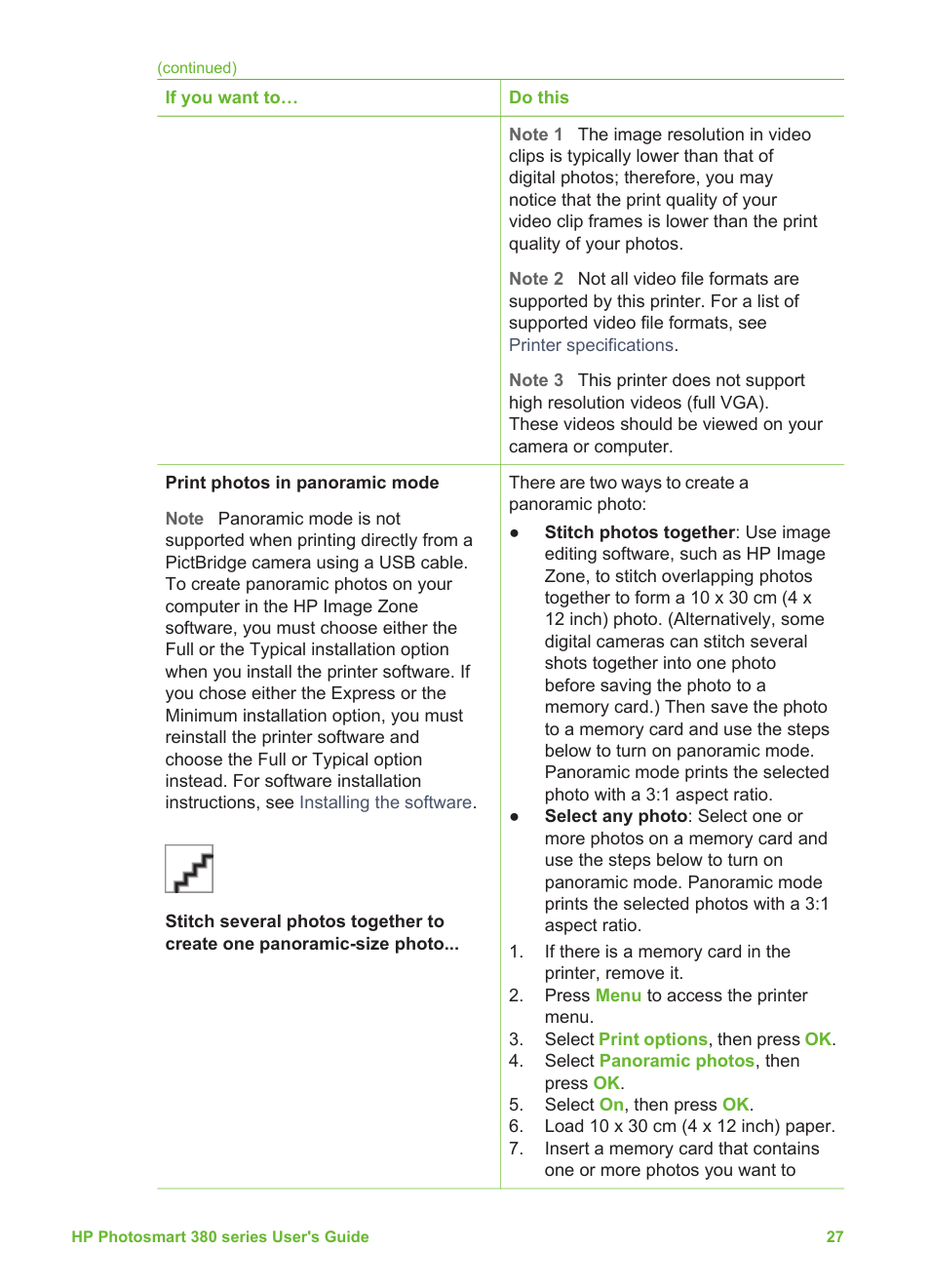 HP Photosmart 385 Compact Photo Printer User Manual | Page 33 / 75