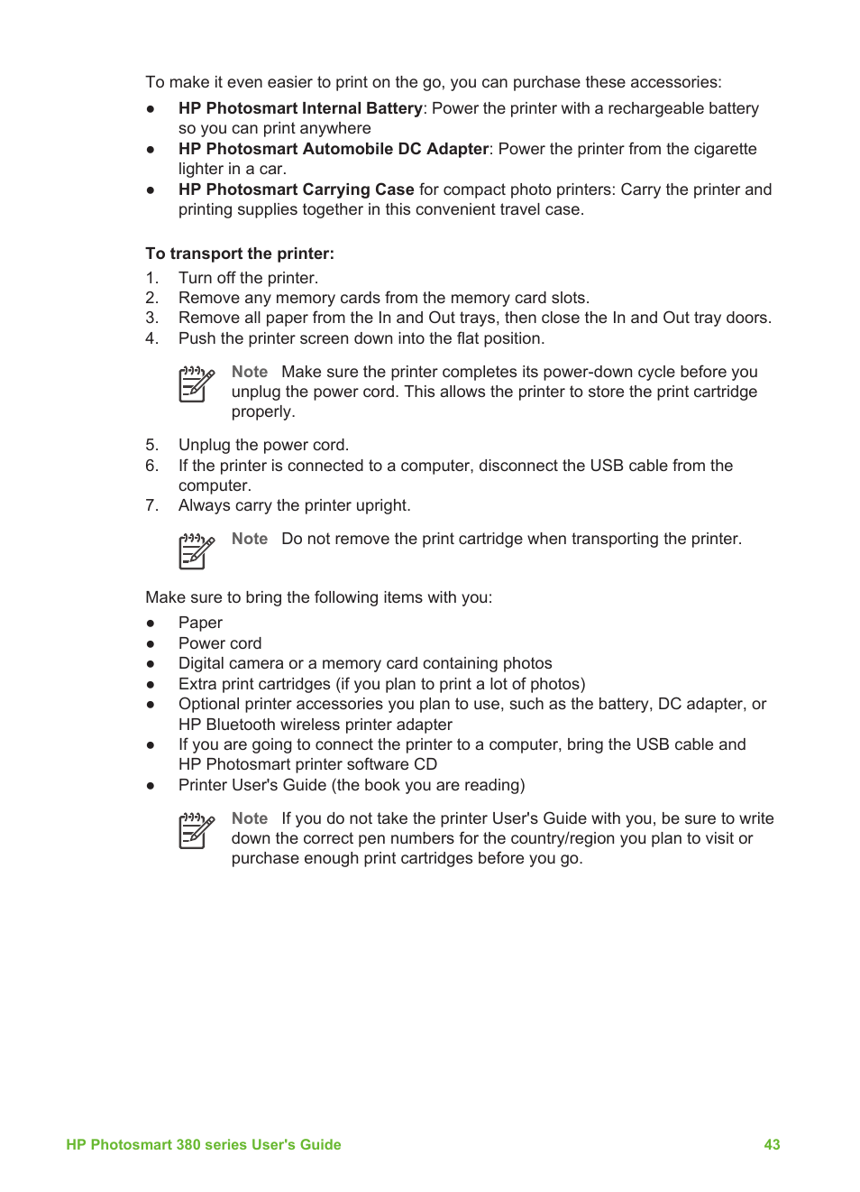 HP Photosmart 385 Compact Photo Printer User Manual | Page 49 / 75