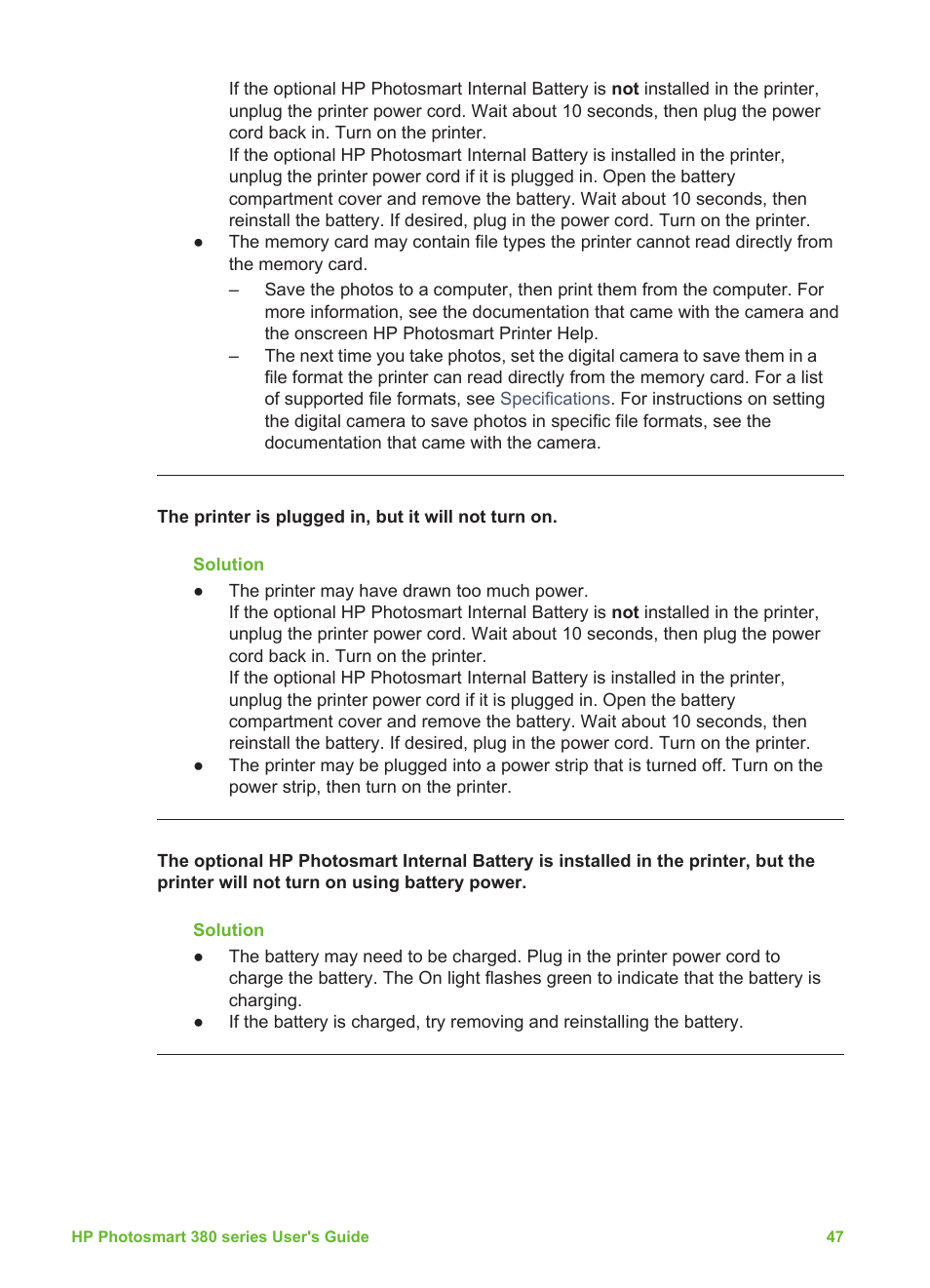 HP Photosmart 385 Compact Photo Printer User Manual | Page 53 / 75