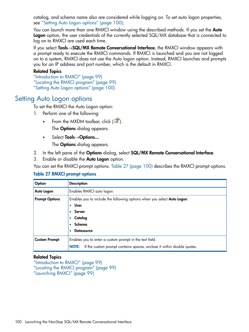 Setting auto logon options | HP Integrity NonStop J-Series User Manual | Page 100 / 113