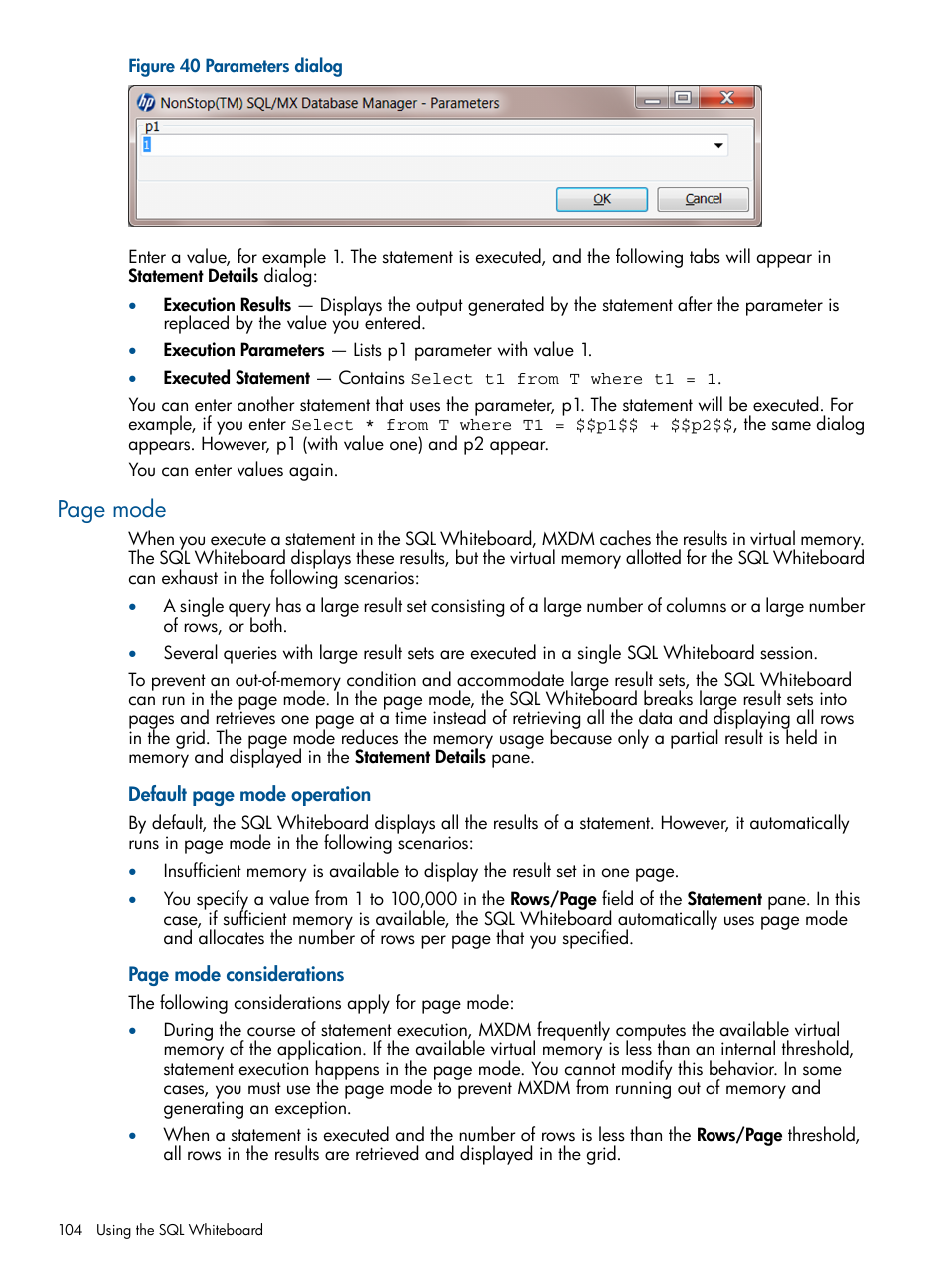 Page mode | HP Integrity NonStop J-Series User Manual | Page 104 / 113