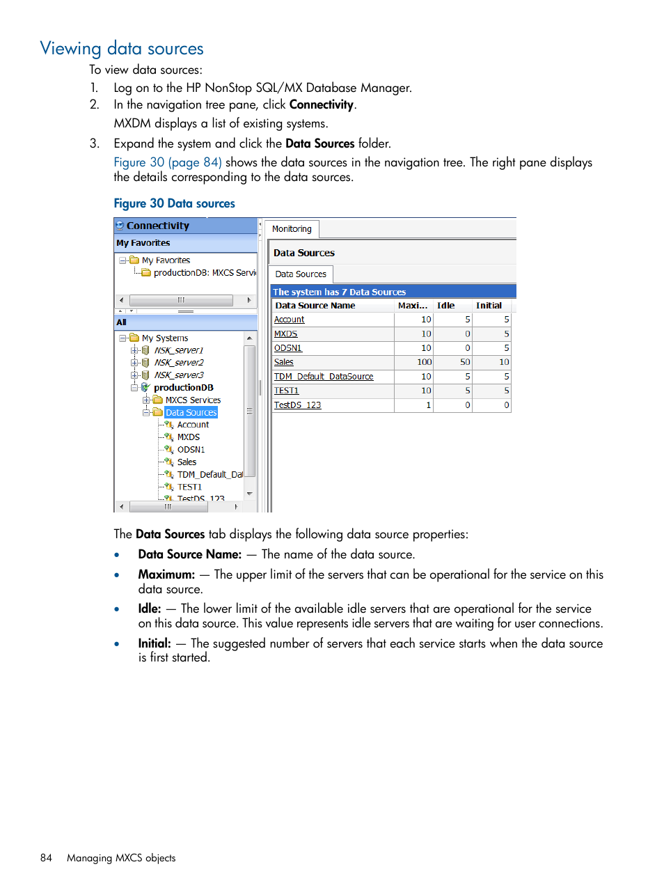 Viewing data sources | HP Integrity NonStop J-Series User Manual | Page 84 / 113