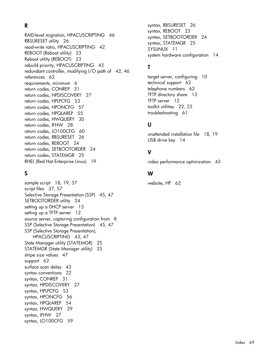 HP SmartStart-Software User Manual | Page 69 / 69