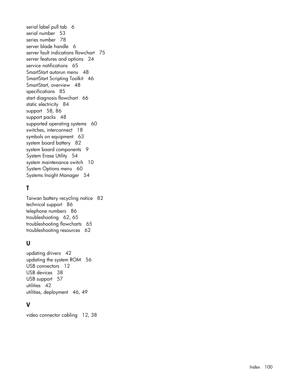 HP ProLiant BL680c G5 Server-Blade User Manual | Page 100 / 100