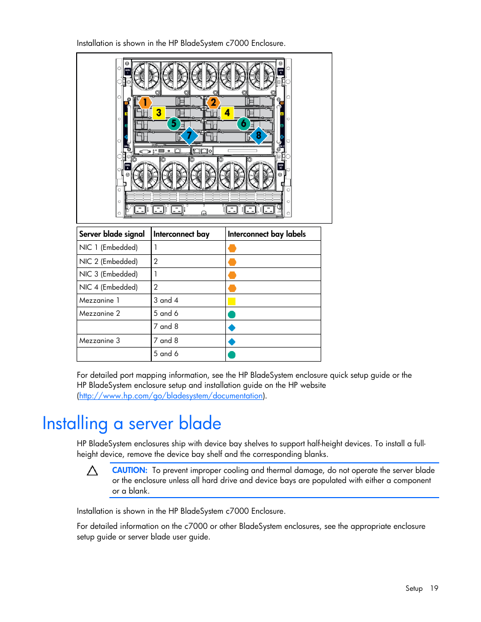 Installing a server blade, Er blade, On p | HP ProLiant BL680c G5 Server-Blade User Manual | Page 19 / 100