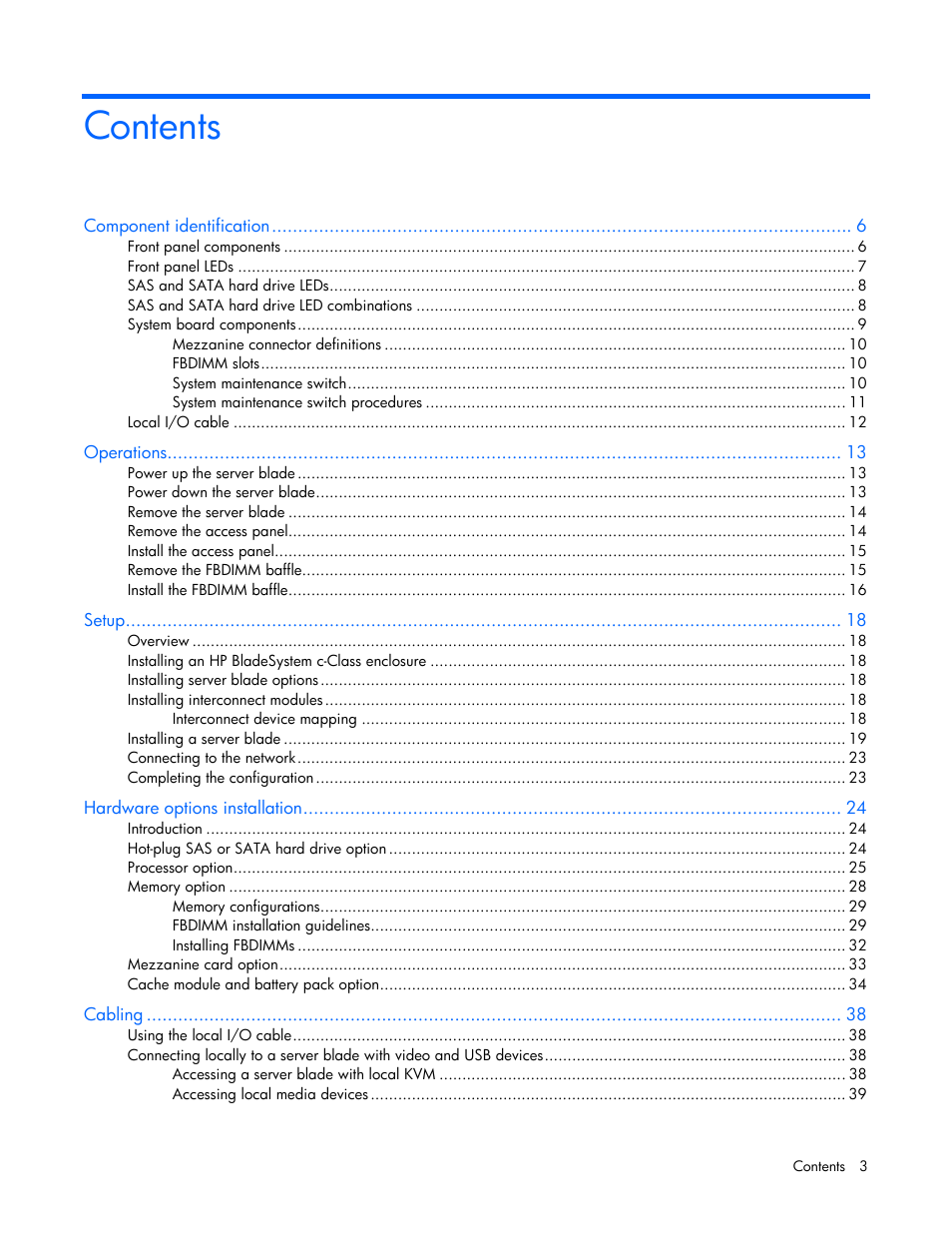 HP ProLiant BL680c G5 Server-Blade User Manual | Page 3 / 100