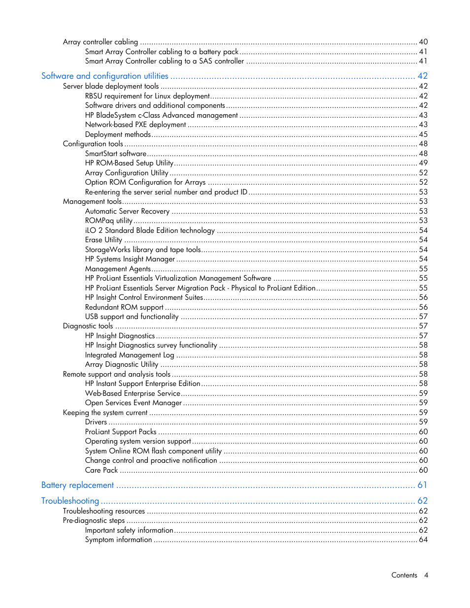 HP ProLiant BL680c G5 Server-Blade User Manual | Page 4 / 100