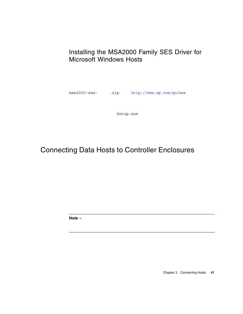 Connecting data hosts to controller enclosures | HP MSA Controllers User Manual | Page 41 / 86