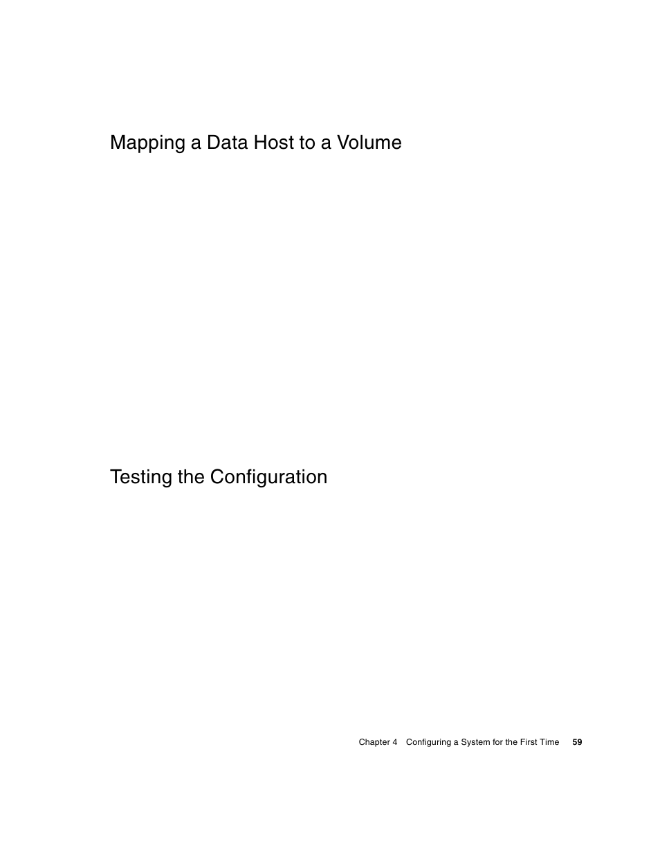Mapping a data host to a volume, Testing the configuration | HP MSA Controllers User Manual | Page 59 / 86
