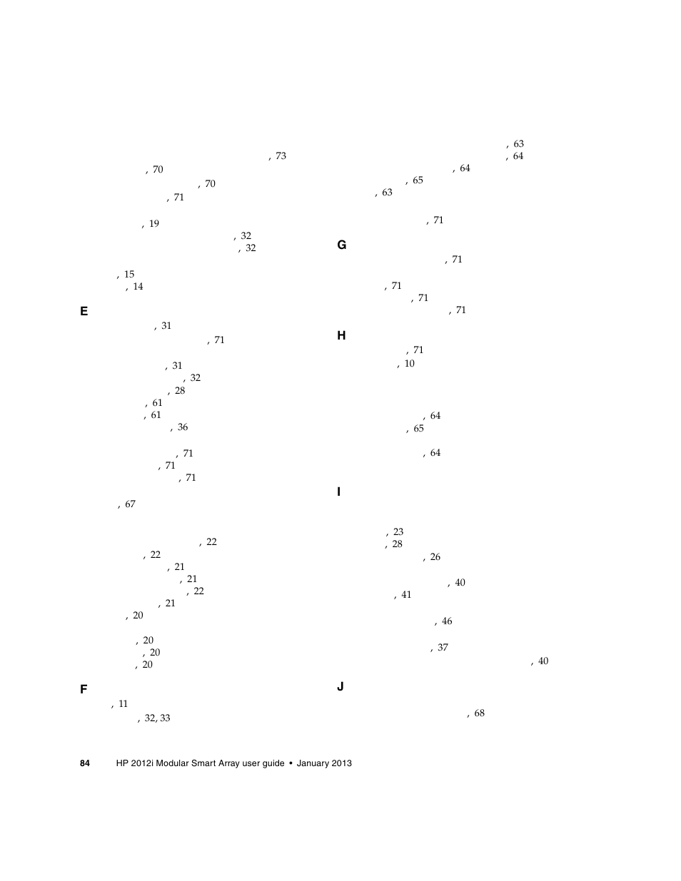 HP MSA Controllers User Manual | Page 84 / 86