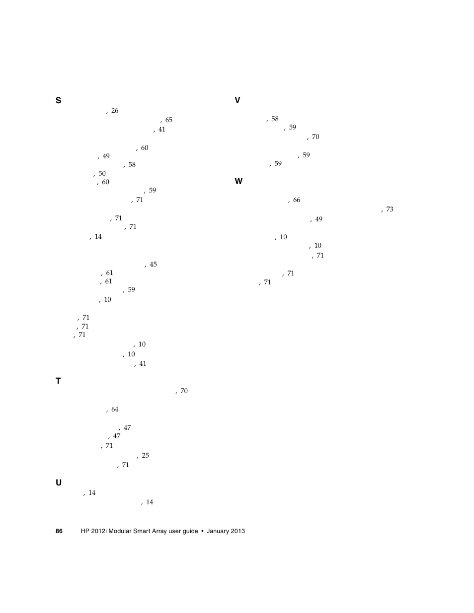 HP MSA Controllers User Manual | Page 86 / 86