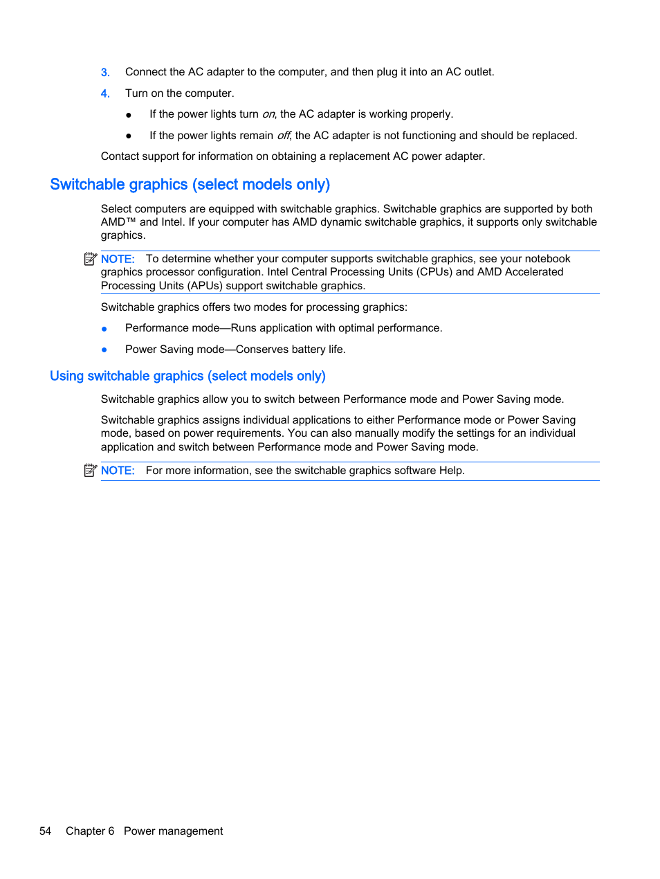 Switchable graphics (select models only), Using switchable graphics (select models only) | HP ProBook 440 G2 Notebook PC User Manual | Page 64 / 109