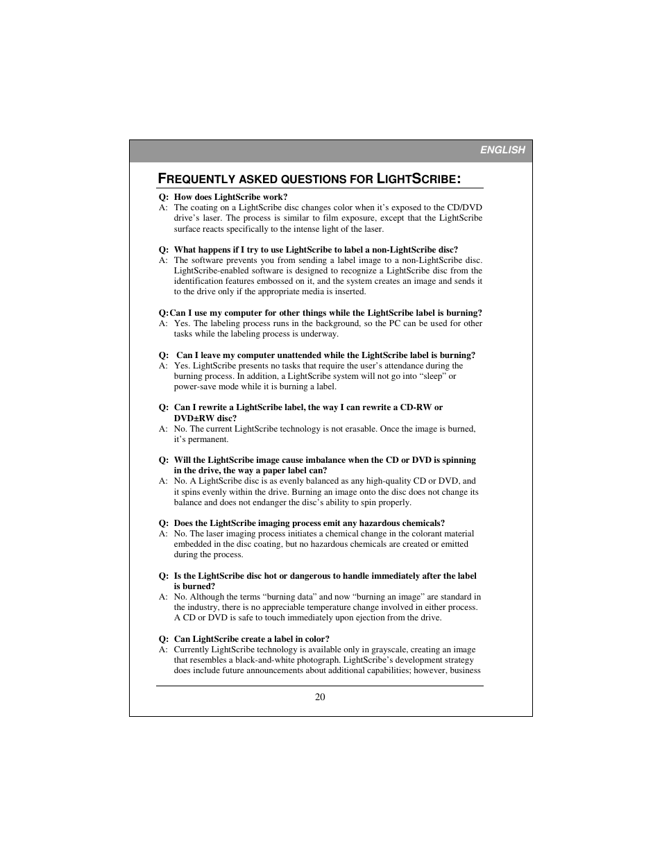 HP rm475e DVD-ROM Drive User Manual | Page 21 / 25