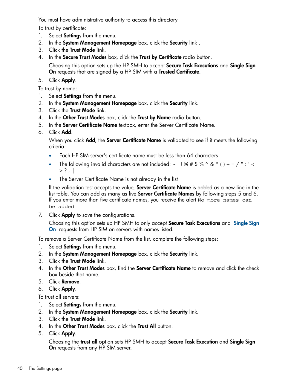 HP System Management Homepage-Software User Manual | Page 40 / 92