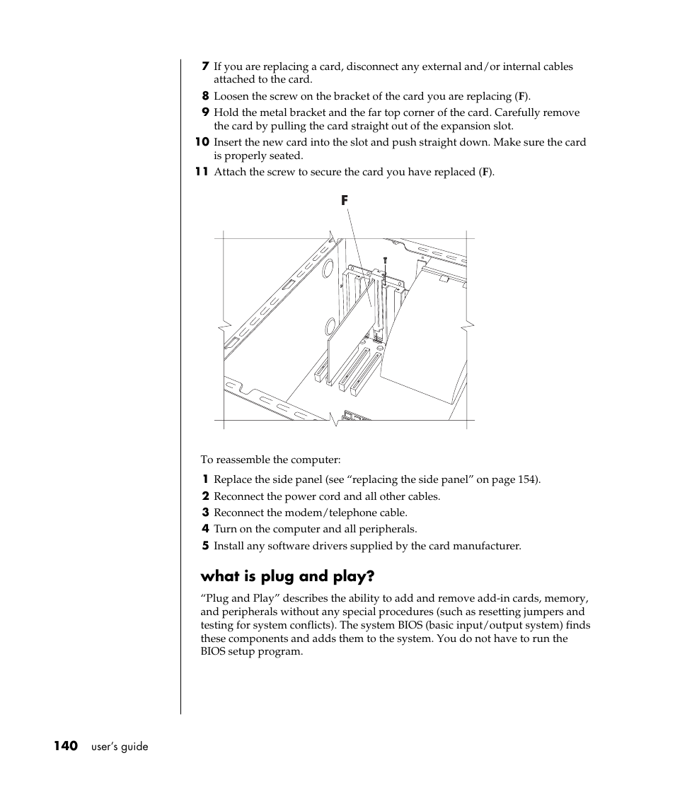 What is plug and play | HP Pavilion t338d Desktop PC User Manual | Page 148 / 168