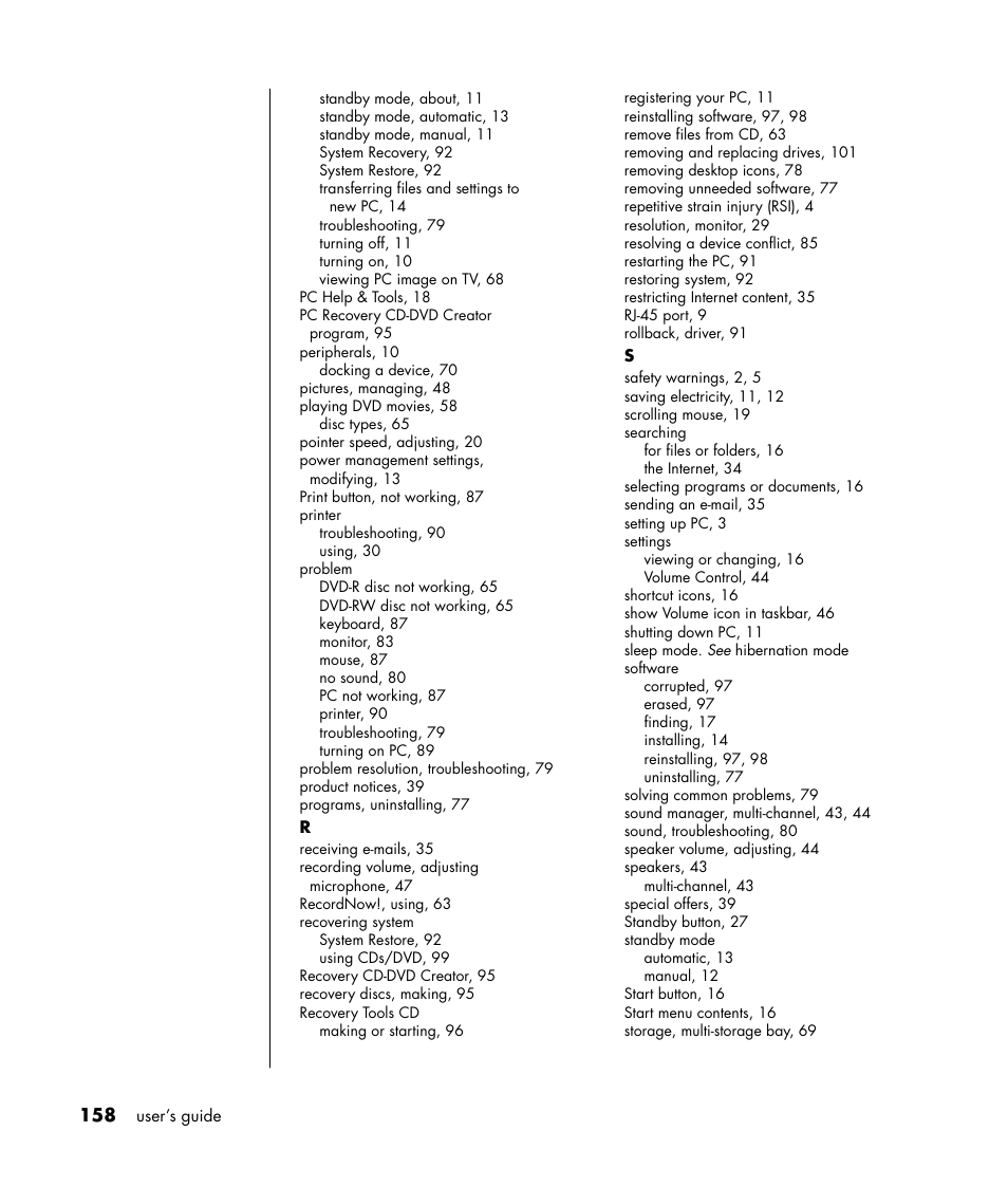 HP Pavilion t338d Desktop PC User Manual | Page 166 / 168