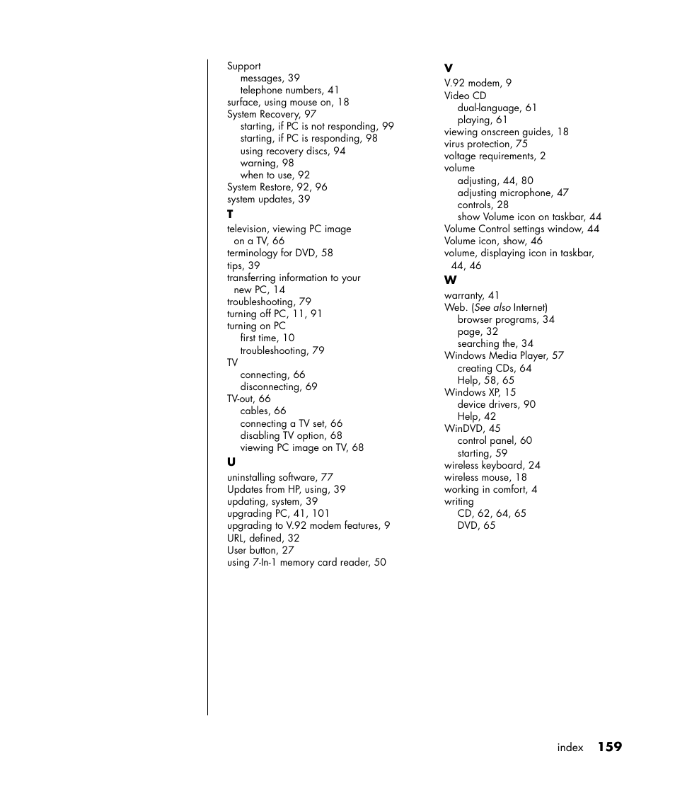 HP Pavilion t338d Desktop PC User Manual | Page 167 / 168